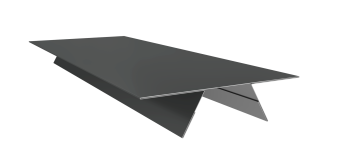 картинка Планка стыковочная составная верхняя 0,5 Satin с пленкой RAL 7016 антрацитово-серый (2м) Центр Кровли