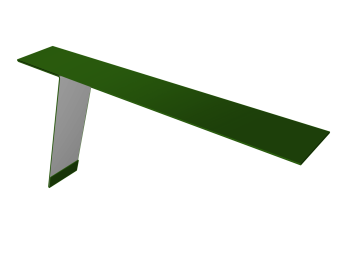 картинка Планка карнизная фальц Grand Line 130х80 0,45 PE с пленкой RAL 6002 лиственно-зеленый (2м) Центр Кровли