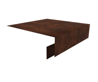 картинка Планка околооконная сложная БХ new 250х50х27 (j-фаска) 0,45 Print-Double Premium Cherry Wood Dark F (3м) Центр Кровли