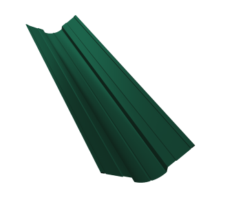 картинка Планка ендовы верхней фигурной 70x70 0,5 Satin Matt TX RAL 6005 зеленый мох (2м) Центр Кровли