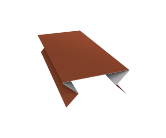 картинка Планка угла внешнего составная нижняя Экобрус Grand Line 0,5 Сатин матовый RAL 8004 терракота (3м) Центр Кровли