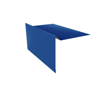 картинка Планка ветровая для мягкой кровли 100х20х70 0,45 PE с пленкой RAL 5002 ультрамариново-синий (3м) Центр Кровли