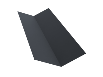 картинка Планка ендовы верхней 145х145 0,5 Satin с пленкой RAL 7024 мокрый асфальт (2м) Центр Кровли