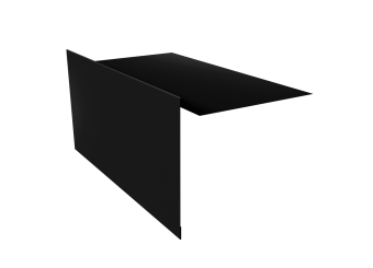 картинка Планка ветровая для мягкой кровли 100х20х70 0,5 Velur X RAL 9005 черный (3м) Центр Кровли