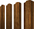 Штакетник М-образный B фигурный Grand Line 0,45 Print-Double Elite Golden Wood Центр Кровли
