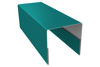 картинка Планка П-образная заборная 20 0,45 PE с пленкой RAL 5021 водная синь (2,5м) Центр Кровли