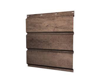 картинка Софит металлический центральная перфорация 0,45 Print Premium с пленкой Almond Wood Fresh Центр Кровли