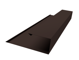 картинка Планка торцевая страховочная Grand Line 0,45 Drap ТХ двухсторонний RR 32 темно-коричневый (3м) Центр Кровли