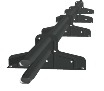 картинка Снегозадержатель Стандарт Т4 d 40х20 RAL 7016 (3м) Центр Кровли