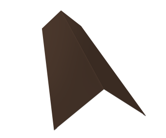 картинка Планка конька плоского 145х145 0,45 Drap-double TX RAL 8017 шоколад (3м) Центр Кровли