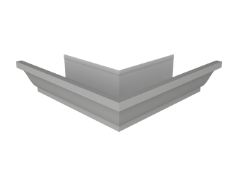 картинка Угол желоба внешний Vortex Lite 130мм RAL 9006 бело-алюминиевый Центр Кровли