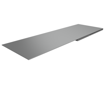 картинка Планка финишная 48х25 0,5 Satin с пленкой RAL 9006 бело-алюминиевый (3м) Центр Кровли