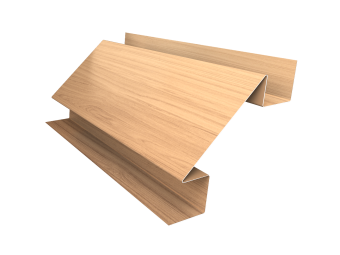 картинка Планка угла внутреннего сложного БХ new 0,45 Print Elite Honey Wood TwinColor (3м) Центр Кровли