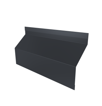 картинка Ламель забора жалюзи Milan Slim стартовая/финишная для калиток и ворот 0,45 Drap TwinColor RAL 7024 мокрый асфальт Центр Кровли