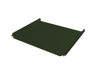 картинка Кликфальц Pro Gofr Grand Line 0,5 Satin Matt TX с пленкой на замках RAL 6020 хромовая зелень Центр Кровли