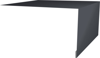 картинка Планка околооконная простая 250х75 Grand Line 0,45 Drap ТР слим RAL 7024 мокрый асфальт (3м) Центр Кровли