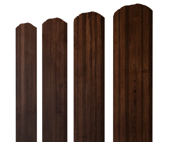 картинка Штакетник Twin фигурный 0,45 Print Premium Cherry Wood Fresh TwinColor Центр Кровли