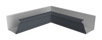 фото Угол желоба внутренний Vortex Lite 130мм NEW RAL 7024 мокрый асфальт Центр Кровли картинка Угол желоба внутренний Vortex Lite 130мм NEW RAL 7024 мокрый асфальт Центр Кровли