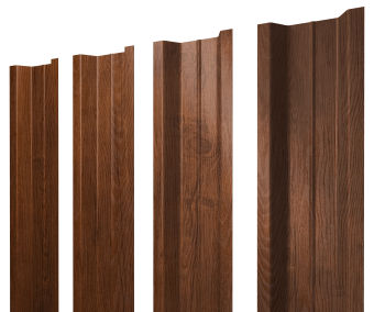 картинка Штакетник П-образный В с прямым резом 0,45 Print Premium Golden Wood Fresh TwinColor Центр Кровли