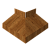 Угол отлива внешний 70 0,45 Print Elite с пленкой Golden Wood TwinColor Центр Кровли