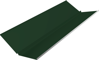 картинка Планка ендовы нижней с компенсатором Grand Line 0,5 Satin Matt TX RAL 6020 хромовая зелень (3м) Центр Кровли