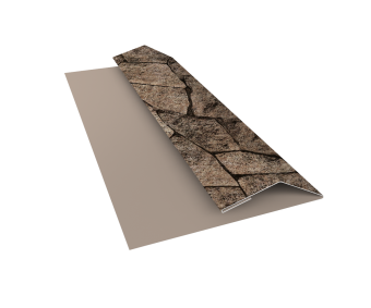 картинка Планка финишная БХ new 0,45 Print Elite King Stone TwinColor (2м) Центр Кровли