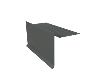 картинка Планка ветровая с отгибом для мягкой кровли 100х20х70 0,45 PE с пленкой RAL 7005 мышино-серый (3м) Центр Кровли