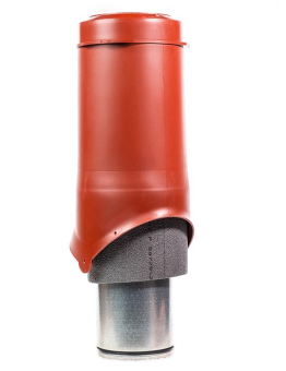 картинка Выход вентиляции Krovent Pipe-VT 125 изолированный кирпичный Центр Кровли