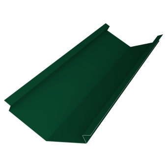 картинка Планка ендовы нижней для композитной черепицы 140х140 0,5 Satin Matt TX RAL 6005 зеленый мох (2м) Центр Кровли