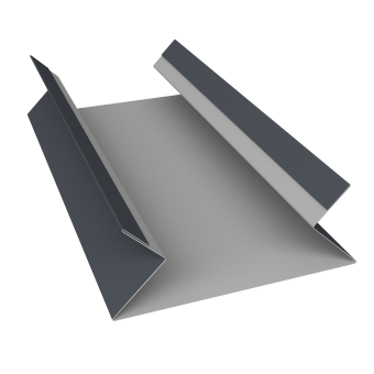 картинка Планка угла внутреннего составная верхняя Экобрус Grand Line 0,5 Drap ТХ RAL 7024 мокрый асфальт (2м) Центр Кровли