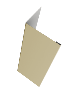 картинка Нащельник (для калиток и ворот) 25х35 жалюзи Milan, Tokyo, Palermo 0,45 PE RAL 1014 слоновая кость (L1,68) Центр Кровли