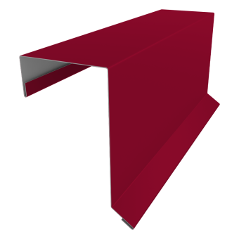 картинка Планка торцевая кровельная фальц 65х97 0,45 PE с пленкой RAL 3003 рубиново-красный (2м) Центр Кровли