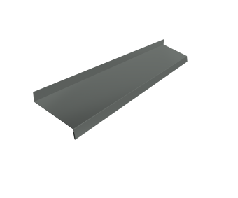 картинка Отлив простой 150 0,45 PE с пленкой RAL 7005 мышино-серый (3м) Центр Кровли