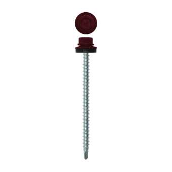 картинка Саморез кровельный Daxmer 4,8х80 (100шт) сверло №1 RAL 3005 Центр Кровли