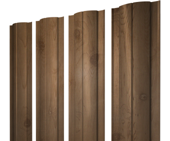 картинка Штакетник Круглый с прямым резом 0,45 Print Premium Pine Wood Fresh Центр Кровли