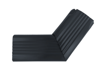 картинка Колено трубы гофрированное боковое правое Vortex Lite 76х102мм PE RAL 7024 мокрый асфальт Центр Кровли