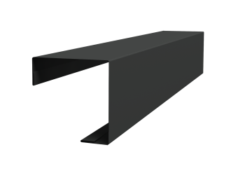 картинка Угол внешний простой фальц Grand Line 0,5 Velur RAL 7016 антрацитово-серый (3м) Центр Кровли