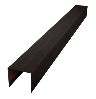картинка Стойка боковая крепежная для забора жалюзи Palermo 0,45 Print Elite Coffee Wood TwinColor (2м) Центр Кровли