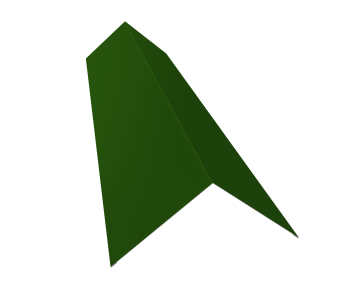 картинка Планка конька плоского 145х145 0,45 PE с пленкой RAL 6002 лиственно-зеленый (3м) Центр Кровли