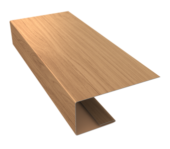 картинка J-Профиль 18мм 0,45 Print Elite Honey Wood TwinColor (2м) Центр Кровли