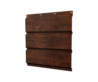 картинка Софит металлический центральная перфорация 0,45 Print Premium с пленкой Cherry Wood Dark FTC Центр Кровли
