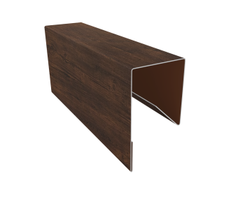 картинка Планка П-образная заборная 17 0,4 Print Premium Cherry Wood Dark FTC (2м) Центр Кровли