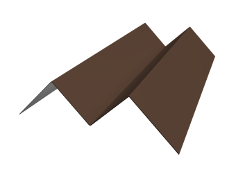 картинка Угол внутренний фибросайдинга Slim 0,5 PE с пленкой RAL 8017 шоколад (3м) Центр Кровли