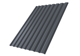 картинка Профнастил С20A 0,5 Satin Matt TX RAL 7024 мокрый асфальт Центр Кровли