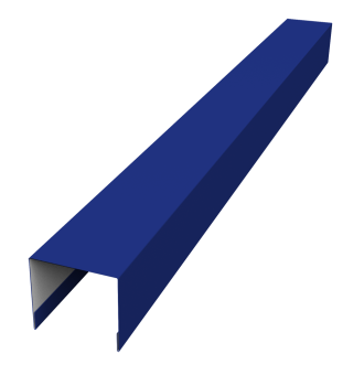 картинка Стойка боковая крепежная для забора жалюзи Palermo 0,45 PE RAL 5002 ультрамариново-синий (3м) Центр Кровли