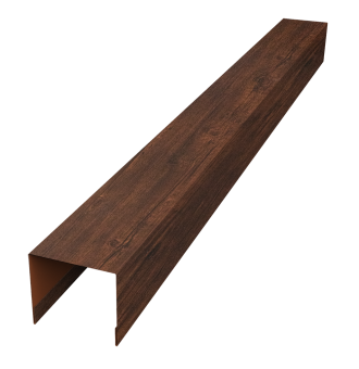 картинка Стойка боковая крепежная для забора жалюзи Palermo 0,45 Print Premium Cherry Wood Dark FTC (3м) Центр Кровли