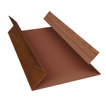 картинка Планка угла внутреннего составная верхняя 0,45 Print Premium Golden Wood Fresh TwinColor (2м) Центр Кровли