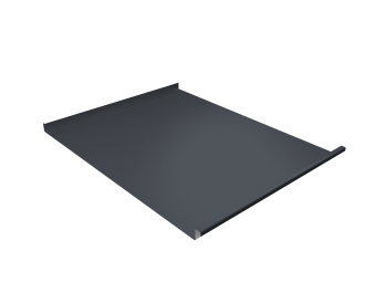 картинка Фальц двойной стоячий Grand Line 0,5 Satin с пленкой на замках RAL 7024 мокрый асфальт Центр Кровли