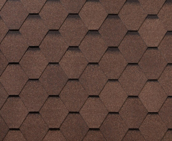 картинка Черепица гибкая RoofShield Классик Стандарт коричневый топаз Центр Кровли