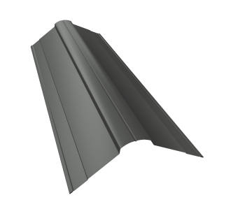 картинка Планка конька фигурного 100x100 0,45 PE с пленкой RAL 7005 мышино-серый (3м) Центр Кровли